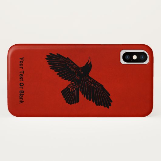 Coques Case-Mate iPhone Corbeau rouge (Dos (Horizontal))