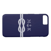 Coques Case-Mate iPhone Corde et monogramme nautiques d'Ancre dans la (Dos (Horizontal))