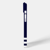 Coques Case-Mate iPhone Cordon bleu marine et Ancre monogrammé (Verso / Gauche)