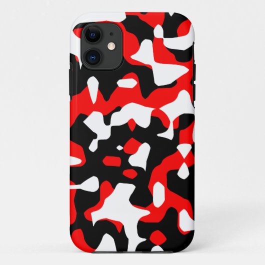 Coques Case-Mate iPhone Corey Tiger 80s Néon Camouflage (Rouge) (Dos)