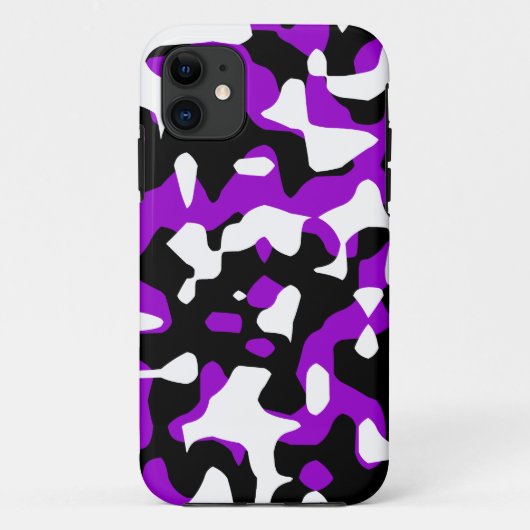 Coques Case-Mate iPhone Corey Tiger 80s Néon Camouflage (Violet) (Dos)