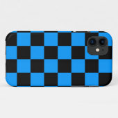 Coques Case-Mate iPhone Corey Tiger 80s Néon Damier (Bleu) (Dos (Horizontal))