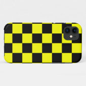 Coques Case-Mate iPhone Corey Tiger 80s Néon Damier (Jaune) (Dos (Horizontal))