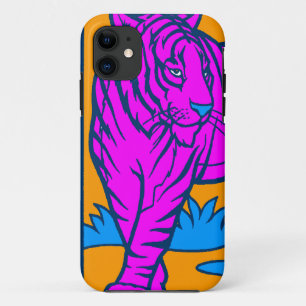 Coque Case-Mate Pour iPhone Corey Tiger 80s Néon Tigre (Rose)