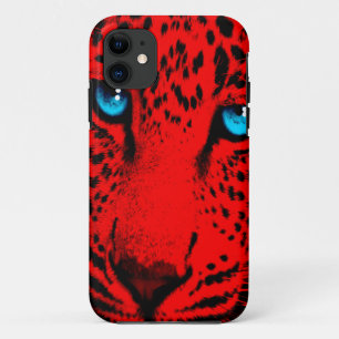 Case-Mate iPhone Case Corey Tiger 80s Neon Visage Léopard (Rouge)