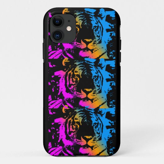 Coques Case-Mate iPhone Corey Tiger 80s Néons Tigres (Dos)