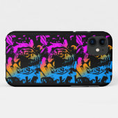 Coques Case-Mate iPhone Corey Tiger 80s Néons Tigres (Dos (Horizontal))