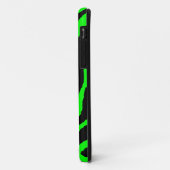 Coques Case-Mate iPhone Corey Tiger Rayures Néon Tigre 80s (Vert) (Dos/Gauche)