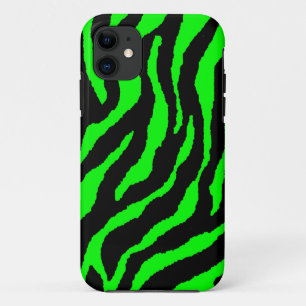 Coque Case-Mate Pour iPhone Corey Tiger Rayures Néon Tigre 80s (Vert)
