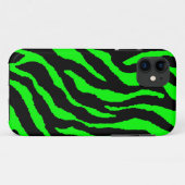 Coques Case-Mate iPhone Corey Tiger Rayures Néon Tigre 80s (Vert) (Dos (Horizontal))