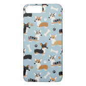 Coques Case-Mate iPhone Corgi bleu Motif (Dos)