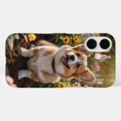 Coques Case-Mate iPhone Corgi Garden Fun (Verso (horizontal))