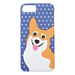 Coque iPhone 8/7 Corgi mignon avec un grand sourire