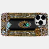 Coques Case-Mate iPhone Coronellie Chic Élégant Monogramme (Verso (horizontal))