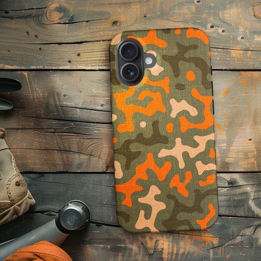 Coques Case-Mate iPhone Correspondance Camo Et Orange
