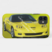 Coques Case-Mate iPhone Corvette jaune (Dos (Horizontal))