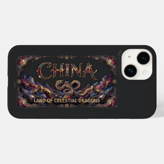 Coques Case-Mate iPhone Cosmic China Dragon Great Wall (Verso (horizontal))