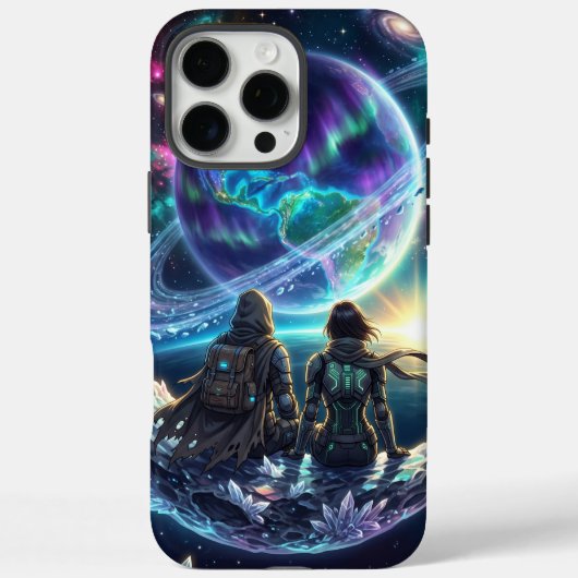 Coques Case-Mate iPhone Cosmic Lovers Galaxy Planet Fantasy Acrylic Print (Verso)