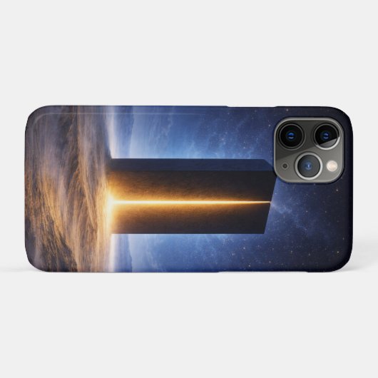 Coques Case-Mate iPhone Cosmic Monolith – Light Beyond the Void (Dos (Horizontal))