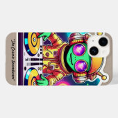 Coques Case-Mate iPhone "Cosmic Soundwave Party" (Verso (horizontal))