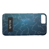 Coques Case-Mate iPhone Cosmic Star Constellations Nom personnalisé (Dos (Horizontal))