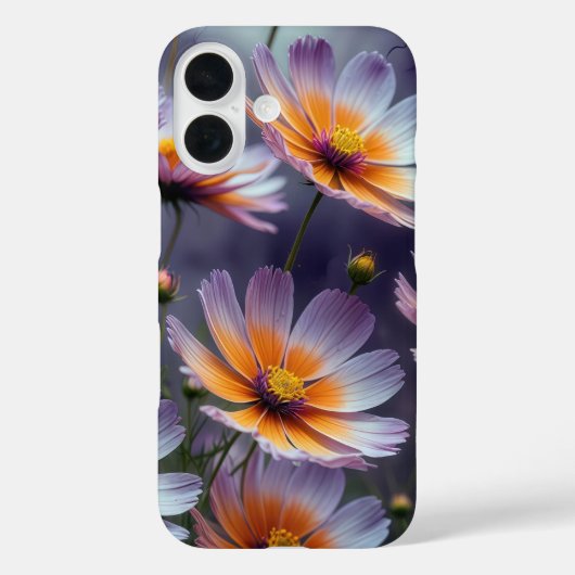 Coques Case-Mate iPhone Cosmos orange et violet Abstrait (Verso)