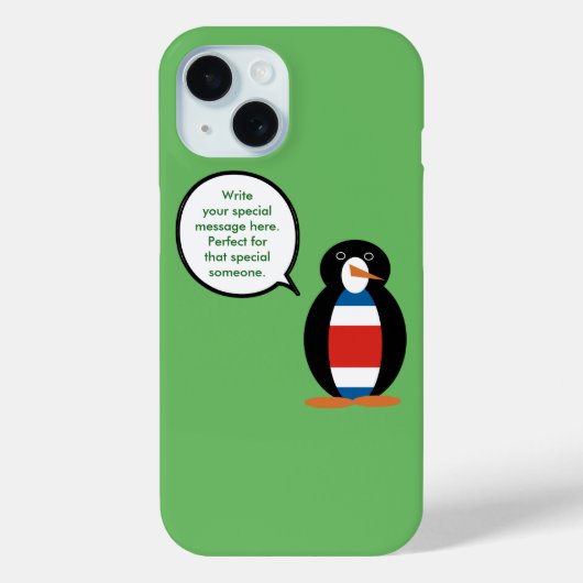 Coques Case-Mate iPhone Costa Rican Civil Ensign Flag Talking Mr Penguin (Verso)
