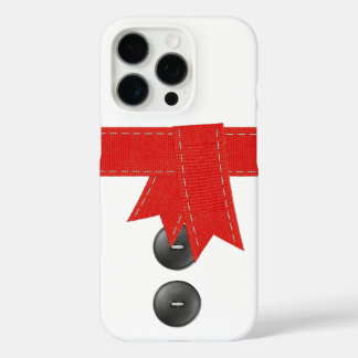 Coques iPhone 16 Pro Costume de bonhomme de neige à écharpe rouge pour