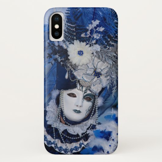 Coques Case-Mate iPhone Costume de Carnaval Bleu, Venise (Dos)