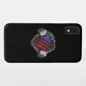 Coques Case-Mate iPhone Costume de super-héros USA Drapeau (Dos (Horizontal))