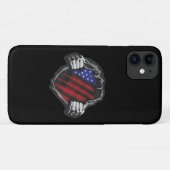 Coques Case-Mate iPhone Costume de super-héros USA Drapeau (Dos (Horizontal))