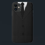 Case-Mate iPhone Case Costume et Cravate Cool noir<br><div class="desc">© Sunny Mars Designs - Costume à rayures : Noir et gris Coque-Mate Couverture de téléphone cellulaire - Cool coques de protection durable avec un homme masculin d'affaires noir et gris costume à rayures, une cravate et des boutons noirs. Parfait pour les hommes d'affaires et les femmes, les gens à...</div>
