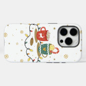 Coques Case-Mate iPhone Cosy café de Noël Or Cosy (Verso (horizontal))