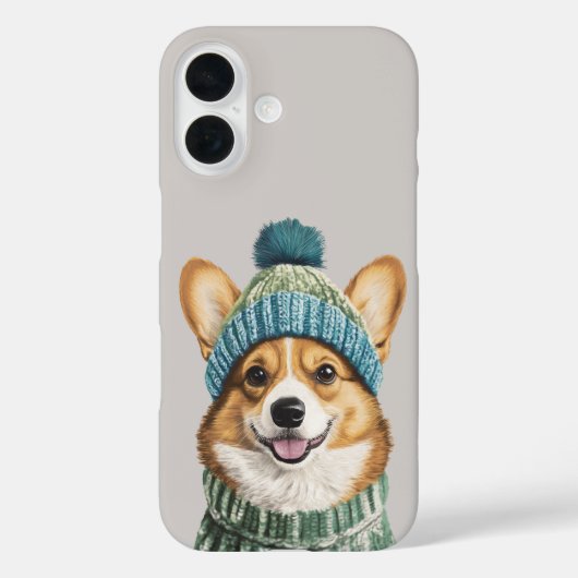 Coques Case-Mate iPhone Cosy Corgi en hiver (Verso)