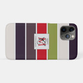 Coques Case-Mate iPhone Cosy Noël Pastel Couleur Palette Monogramme (Dos (Horizontal))
