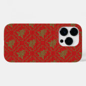 Coques Case-Mate iPhone Cosy sapin de Noël affreux pull à damiers motif (Verso (horizontal))