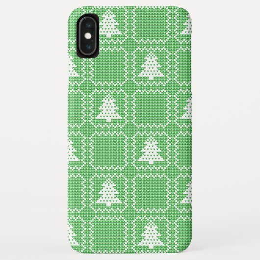 Coques Case-Mate iPhone Cosy sapin de Noël affreux pull à damiers motif (Dos)