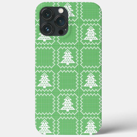 Coques Case-Mate iPhone Cosy sapin de Noël affreux pull à damiers motif (Verso)