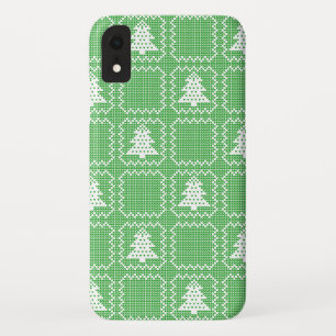 Case-Mate iPhone Case Cosy sapin de Noël affreux pull à damiers motif