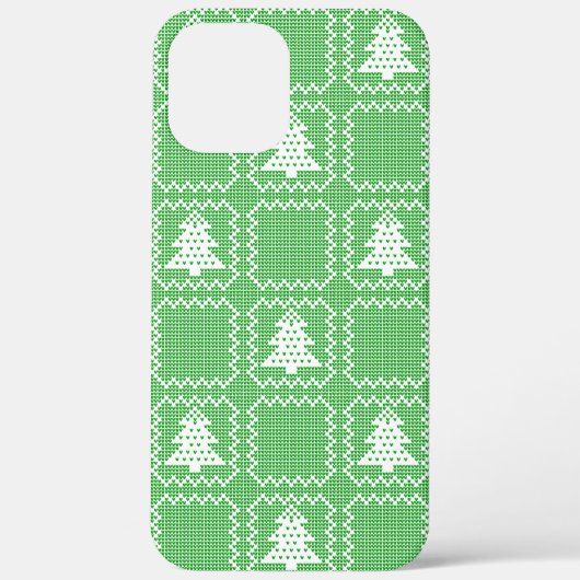Coques Case-Mate iPhone Cosy sapin de Noël affreux pull à damiers motif (Verso)