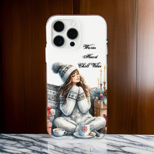 Coques iPhone 16 Pro Max Cosy Winter Girl "Chaleureux Coeur Vibes de Chill"