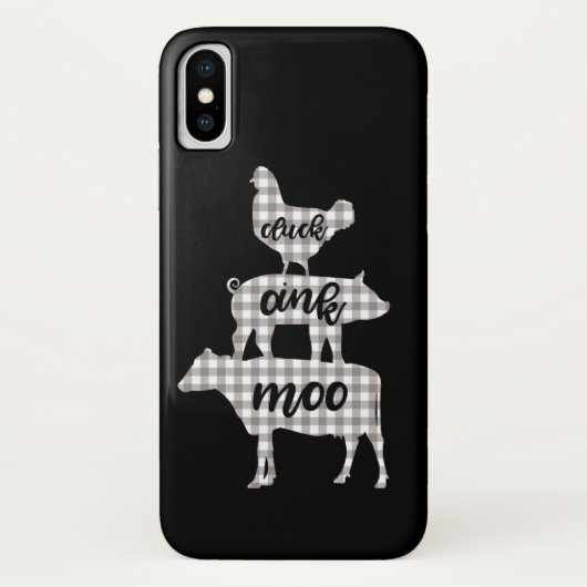 Coques Case-Mate iPhone Cot Cot Coin Coin Vache Cochon Ferme (Dos)