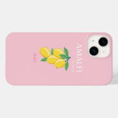 Coques Case-Mate iPhone Côte d'Amalfi, Art Preppy, Rose, Voyage (Verso (horizontal))
