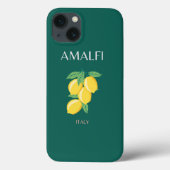 Coques Case-Mate iPhone Côte d'Amalfi, Italie, Art Voyage, Rétro, Vert (Verso)