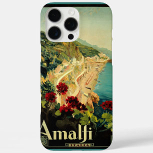 Coques iPhone 16 Pro Max Côte italienne d'Amalfi, Poster Vintage voyage Ita