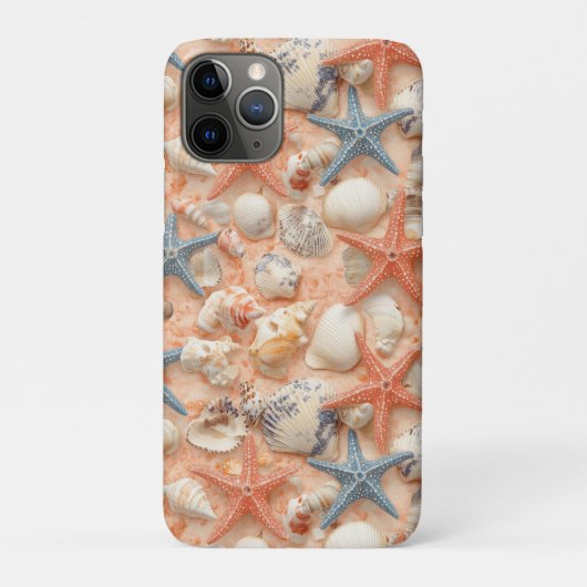 Coques Case-Mate iPhone Côtière rustique - Coquillages, Poissons étoilés, (Dos)