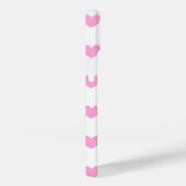 Coques Case-Mate iPhone Coton Candy Pink coeurs sur blanc (Verso / Droite)