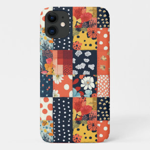 Case-Mate iPhone Case Cottage Floral Patchwork Bleu Corail Éclectique