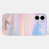 Coques Case-Mate iPhone Cotton Candy Florida Beach Sunrise Name Phone Case (Verso (horizontal))