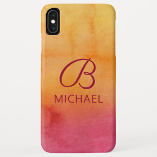 Case-Mate iPhone Case Coucher de soleil aquarelle monogramme personnalis